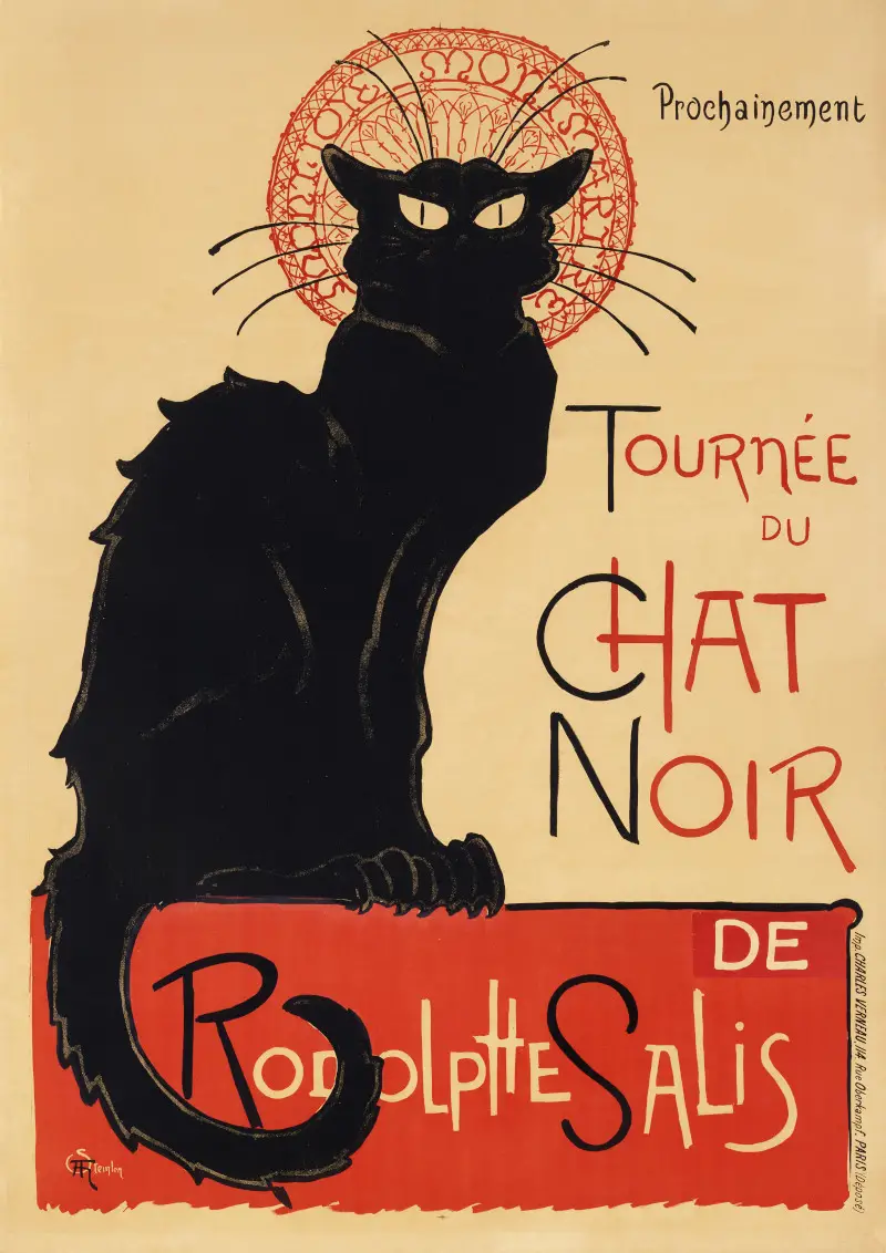 Tournee du Chat Noir (Black Cat, 1896) by Theophile Alexandre Steinlen
